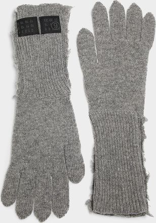 Maison Margiela Men & apos;s Ribbed Wool-Blend Gloves