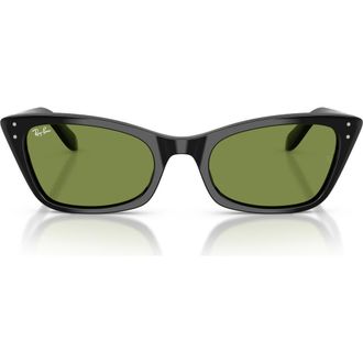 Ray-Ban Lady Burbank 52mm Cat Eye Sunglasses in Black /Green at Nordstrom