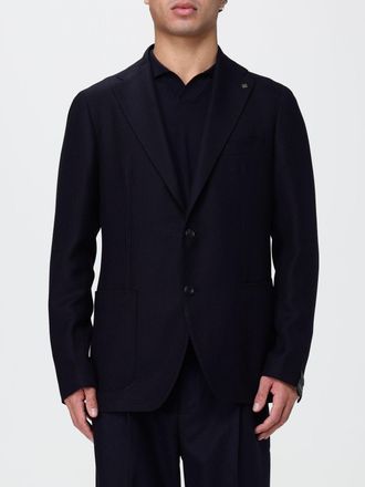 Tagliatore Single-Breasted Super 100s Virgin Wool Blazer with Patch Pockets