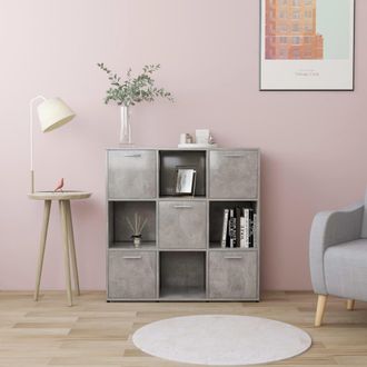 vidaXL Vidaxl - Estanter&iacute;a Madera Contrachapada Gris Hormig&oacute;n 90x30x90 Cm