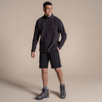 Craghoppers Heren Esk II Half Zip Fleece Top (Zwart)