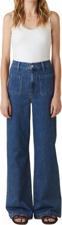 LE JEAN Virginia Wide Leg Jeans In Blue