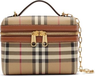 Burberry Beige Check Vanity Mini Crossbody Bag