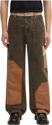 Andersson Bell Jeans Carpenter Patchwork Gamba Larga - - Jeans - Uomo - Marrone - W32