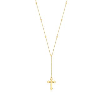 Ross-Simons Italian 10kt Yellow Gold Rosary-Style Necklace