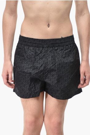 Off-white Nylon Monogram Boxer Swim Trunks size S