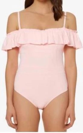 Bleu Rod Beattie Off The Shoulder One Piece Swimsuit In Pink