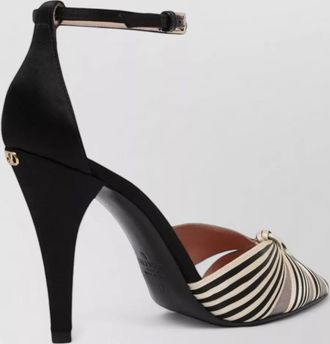 Valentino Garavani satin knotted ankle-strap pumps