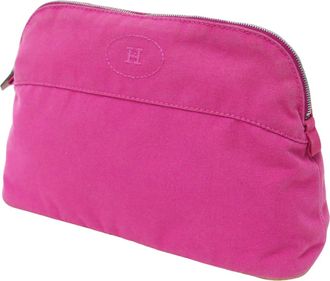 Herm&egrave;s Bolide Pink Cotton 100% Pouch (Pre-Owned)