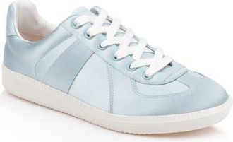 Badgley Mischka Imara Sneaker in Mist Blue Satin at Nordstrom, Size 8.5