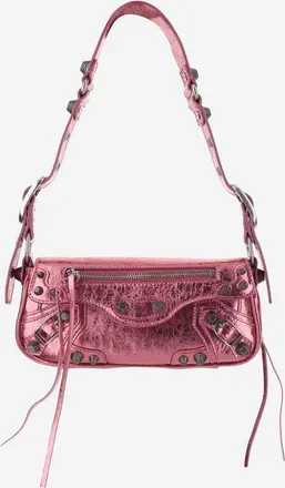 Balenciaga Womens Le Cagole Xs Leather Shoulder Bag Pink Lambskin