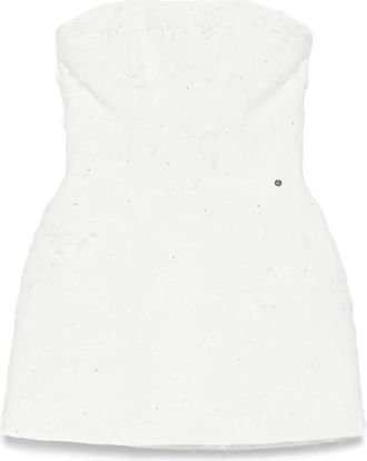 Nissa Abito corto jacquard con decorazione - Bianco