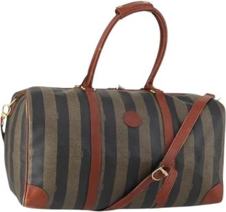 Fendi Pre-owned Weekend Bags, female, Brown, Size: ONE SIZE Pre-owned Leather Weekend Bag