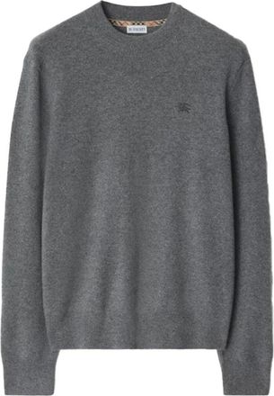 Burberry Cashmere Knitwear, male, Gray, 2XL, Mens Cashmere Grey Jumper