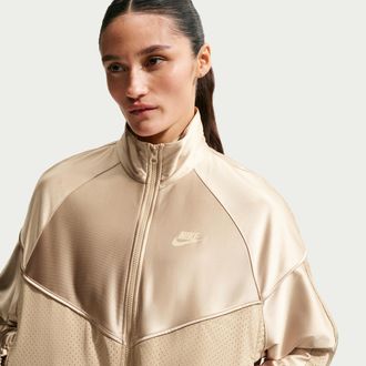 Nike Womens Nike Sportswear Oversized Windrunner Jacket in Brown | IR1701-286