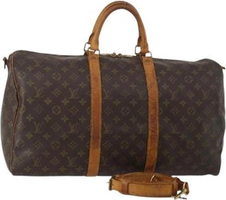 Louis Vuitton Pre-owned Keepall Bandouli&egrave;re 50 - Dames - Vintage Weekendtas - Bruin - ONE Size - Leer - Vintage