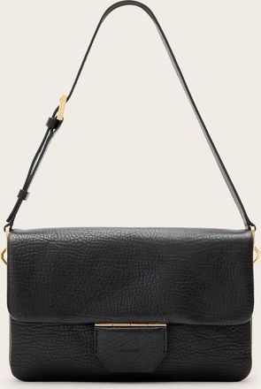 AllSaints Womens Cow Leather Ondine Grain Leather Shoulder Bag, Size: One Size