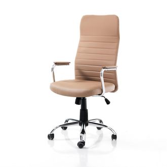Oresteluchetta Oresteluchetta - Poltrona Da Ufficio In Pelle Sintetica Marrone Cm H.108/118xl.56xp.62