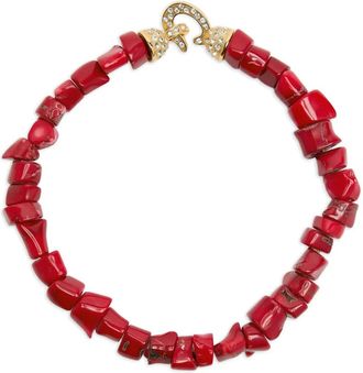 Timeless Pearly beaded necklace - Red