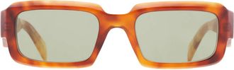 Prada Green Rectangular Mens Sunglasses PR 27ZS 11P60C 54