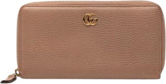 Gucci Pre-owned Wallets, female, Beige, Size: ONE SIZE Pre-owned Zip-Around Wallet