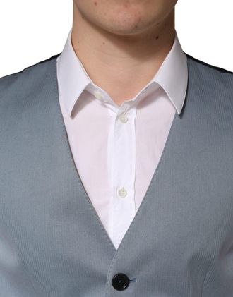 Dolce & Gabbana Wool-blend structured Vest - Gray