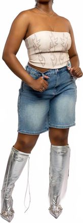 Vibrant M.i.U Core Carpenter Bermuda In Medium Wash