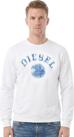 Diesel White Graphic Logo Sweatshirt