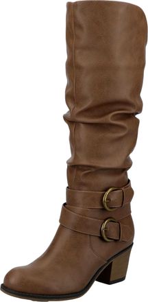 Journee Collection Late Wide Calf Boots Taupe WC-LATE-TAUPE Womens