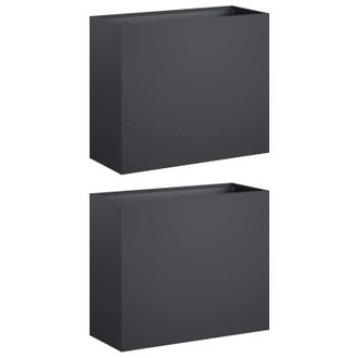 vidaXL Macetero De Jard&iacute;n 2 Uds. Gris Antracita 50 X 20 X 40 Cm Vidaxl