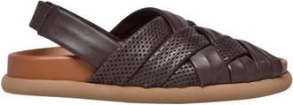 Patrizia Bonfanti Sandalo Intrecciato - Dames - Sandalen - Bruin - 40 EU - Leer - Schoenen