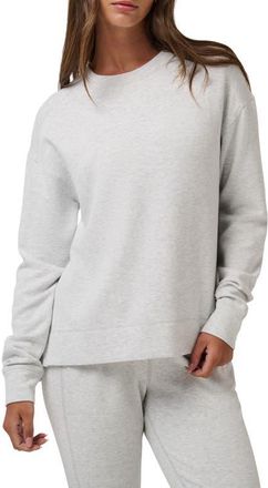 Travis Mathew Skyloft Crewneck Sweatshirt in Heather Light Grey at Nordstrom, Size X-Small