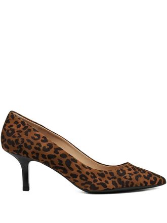 Geox 60mm Kleopy leopard print heeled pumps - Brown