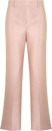 Alberta Ferretti Bell-Bottom Broek - Dames - Wijde Broeken - Roze - S - Polyester - Broeken