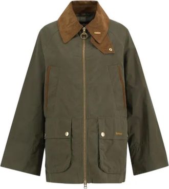 Barbour Olive green Zip Front Jacket Size M