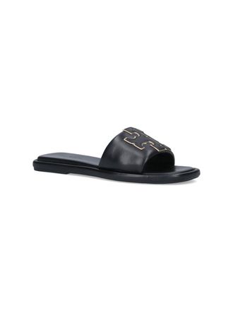 Tory Burch Womens Sandals Black Upper: Ovine Leather