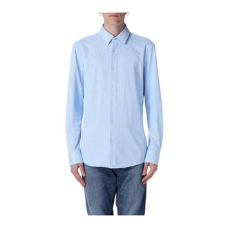 HUGO BOSS Heren, Overhemden, Blauw, Maat: L Katoen