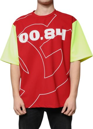 Dolce & Gabbana Multicolor Logo Cotton Men Crew Neck Mens T-shirt