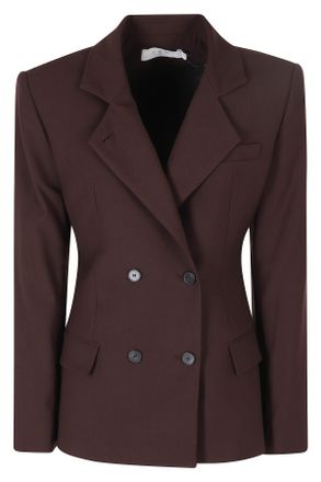 Iro Brown Bluff Viscose-Blend Double-Breasted Blazer