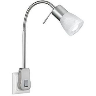Trio Levisto applique led flessibile con spina a parete e interruttore acciaio 1x E14 lampadina inclusa 4,9W &middot; 1x 470lm, 3000K