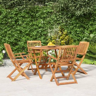 vidaXL Juego De Comedor De Jard&iacute;n 5 Piezas Madera Maciza De Acacia Vidaxl
