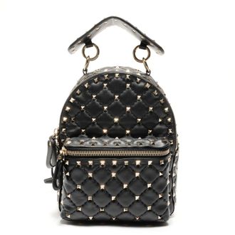 Valentino Black Leather Backpack (Pre-Owned)