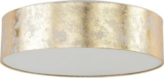 Beliani Moderna Plafoniera Rotonda Oro &Oslash; 45 Cm Boho Cotone Sintetico Rena