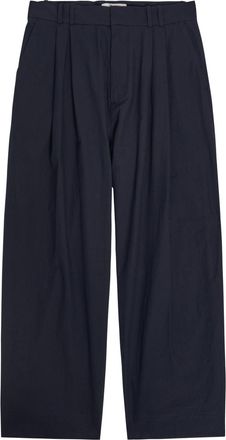 STUDIO NICHOLSON Typewriter Straight-leg Cotton-poplin Trousers - Navy - S