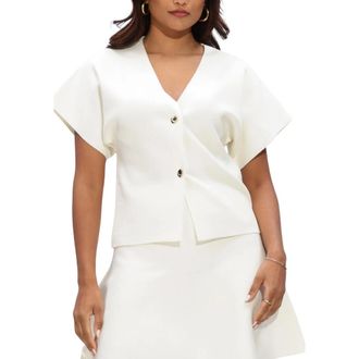 Notre-V Dames, Blouses & Shirts, Beige, Maat: 2XL Nylon
