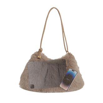 Generic Tote Bag - High Capacity Plush Shoulder Handbag, Versatile Underarm Carry Bag, Lightweight Satchel Purse for Commuting, Everyday Use Accessory, Modern