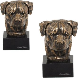 OEM Rottweiler: Estatuilla De Perro, Busto Sobre Base De Piedra, Escultura, Trofeo Para La Exposici&oacute;n De Perros De Art-dog