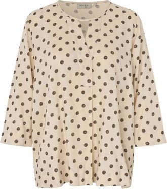 Masai Blouses Shirts - Dames - Blouses - Beige - 2XL - Overhemden
