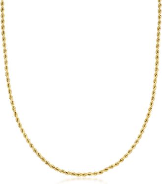 Ross-Simons Italian 2.1mm 10kt Yellow Gold Rope-Chain Necklace