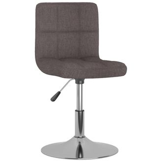 vidaXL Silla De Comedor Giratoria Tela Gris Topo Vidaxl